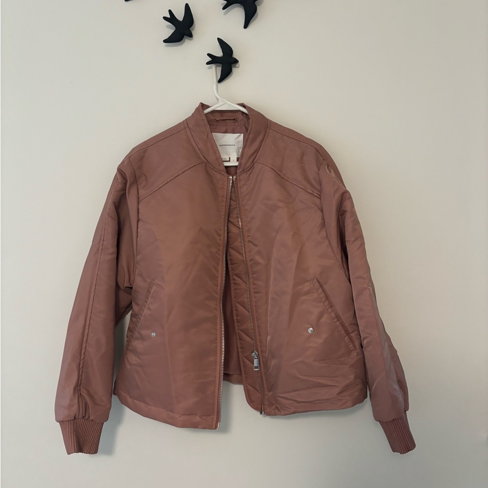 Anthropologie Mauve Zip-Up Jacket